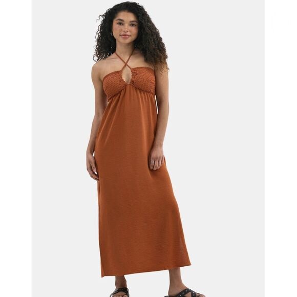 Halter Maxi Lightweight Super Comfy Dress with Sun Hat Size XXS - Picture 6 of 9